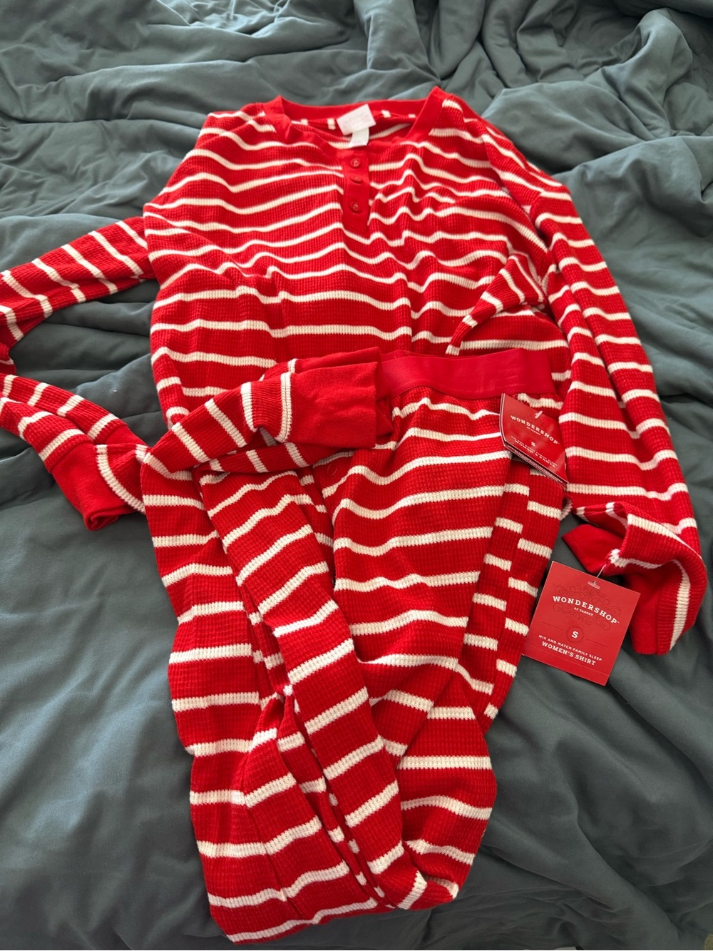 Wondershop Red & White Striped Kids Pajama Set